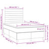 vidaXL Cama box spring c/ colch&atilde;o luzes e LED 120x190 cm veludo rosa