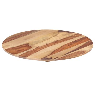 vidaXL Tampo de mesa redondo madeira sheesham maciça 25-27 mm 70 cm