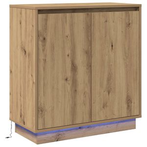 vidaXL Aparador LED Carvalho Arttisan 71 x 34,5 x 75 cm