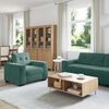 vidaXL Conjunto de Sof&aacute;s 3 pcs Verde Escuro 221 x 80 x 80 cm Veludo