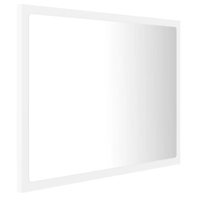 vidaXL Espelho de casa de banho com LED 60x8,5x37cm acrílico branco