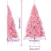vidaXL &Aacute;rvore de Natal Artificial Pr&eacute;-iluminada Rosa 240 cm PVC