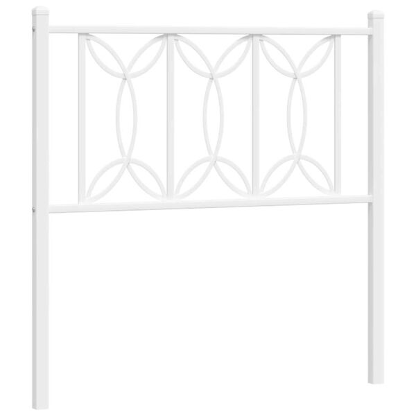 vidaXL Cabeceira de substitui&ccedil;&atilde;o 75 cm metal branco