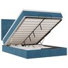 vidaXL Estrutura cama otomana colchões 140x190 cm veludo azul escuro