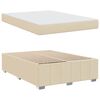 vidaXL Estrutura da Cama com colch&atilde;o Creme 140 x 200 cm tecido