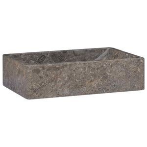 vidaXL Lavat&oacute;rio 45x30x12 cm m&aacute;rmore cinza brilhante