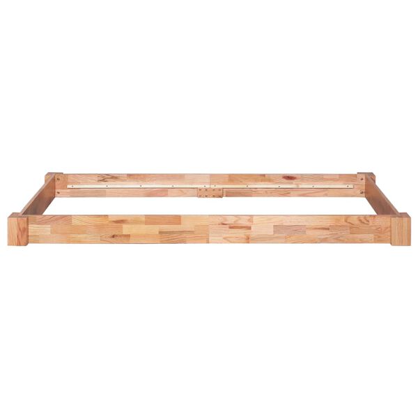 vidaXL Estrutura de cama 90x200 cm madeira carvalho maci&ccedil;a