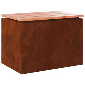 vidaXL Banco de jardim Ferro Enferrujado 60 x 40 x 43 cm A&ccedil;o corten