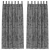 vidaXL Cortinas de Veludo 2 unid. Cinzeto 245 x 140 cm Veludo