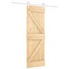 vidaXL Porta Deslizante Natural e Branco 70 x 210 cm