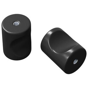 vidaXL Knob de Arm&aacute;rio 2 pcs Preto 18 x 23 mm Ferro