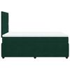 vidaXL Cama boxspring com colch&atilde;o 120x200 cm veludo verde-escuro
