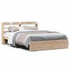 vidaXL Estrutura de cama com cabeceira 160x200 cm pinho maci&ccedil;o