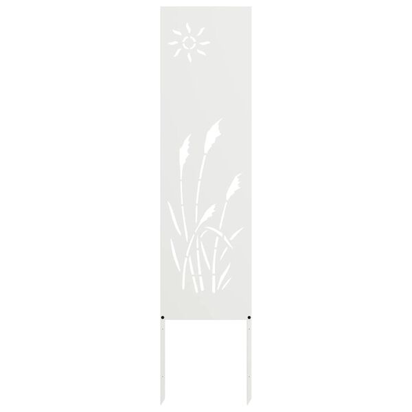 vidaXL Tela de Privacidade para Jardim Fretwork Branco 32 x 140 cm