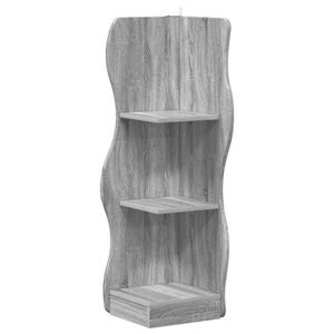 vidaXL Prateleira de canto Sonoma Cinzento 34 x 33 x 102 cm