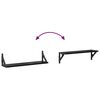 vidaXL Prateleiras de Parede 2 pcs Carvalho Preto 60 x 15 x 15,5 cm