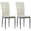 vidaXL Cadeiras de jantar 2 pcs veludo cor creme