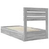 vidaXL Cama com Armazenamento com cabeceira Cinza Sonoma 90 x 200 cm