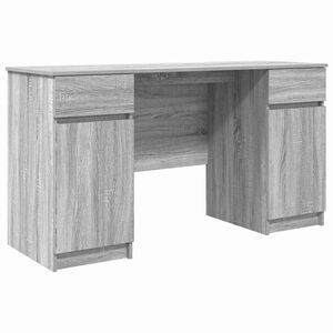 vidaXL Mesa Sonoma cinzento Derivados de madeira 140 x 49 x 76 cm