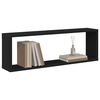 vidaXL Estantes parede c&uacute;bicas 4 pcs deriv. madeira 80x15x26,5cm preto