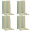vidaXL Almofad&otilde;es cadeiras jardim estampados 4 pcs 120x50x3cm multicor