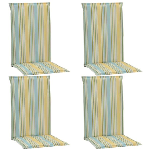 vidaXL Almofad&otilde;es cadeiras jardim estampados 4 pcs 120x50x3cm multicor