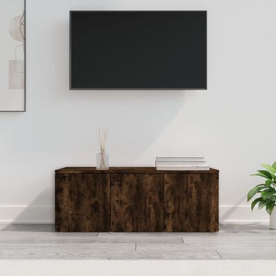 vidaXL Móvel de TV 80x34x30cm derivados de madeira cor carvalho fumado