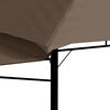 vidaXL Gazebo toldo duplo extens. 3x3x2,75m 180g/m² cinza-acastanhado