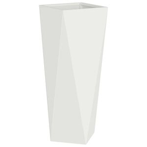 vidaXL Floreira Branco 30 x 30 x 75 cm A&ccedil;o