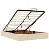 vidaXL Cama otomana com colch&atilde;o tecido creme 140x190 cm