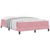 vidaXL Cama Box com colch&atilde;o Rosa 140 x 210 cm tecido