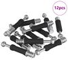 vidaXL Parafuso de Fechamento de Cames 12 pcs Prata e Preto M6 x 40 mm