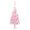 vidaXL &Aacute;rvore Natal artificial pr&eacute;-iluminada c/ bolas PVC rosa
