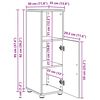 vidaXL Arm&aacute;rio de Banheiro com porta Carvalho Sonoma 30 x 35 x 95 cm