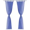 vidaXL Cortinas em voile 2 pcs 140x225 cm azul real