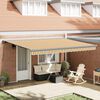 vidaXL Toldo Retr&aacute;til Amarelo e Cinza 400 &times; 300 cm Lona e Alum&iacute;nio