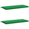 vidaXL Almofadas para Banco SOEST 2 unid. 100% Poli&eacute;ster Verde