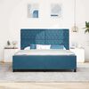 vidaXL Cama Box com cabeceira Azul Escuro 180 x 200 cm Veludo