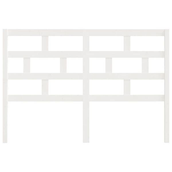 vidaXL Cabeceira de cama 156x4x100 cm pinho maci&ccedil;o branco