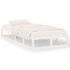 vidaXL Estrutura de cama solteiro 90x190 cm madeira maci&ccedil;a branco