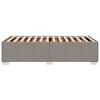 vidaXL Estrutura de cama sem colch&atilde;o 90x190 cm tecido cinzento