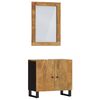 vidaXL 2 pcs conj. m&oacute;veis p/ casa de banho madeira mangueira maci&ccedil;a