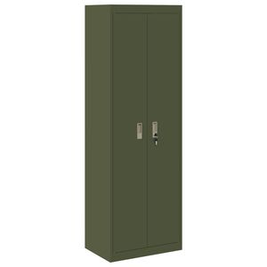 vidaXL Arm&aacute;rio de arruma&ccedil;&atilde;o 2 pcs Verde Oliva 60 x 40 x 180 cm