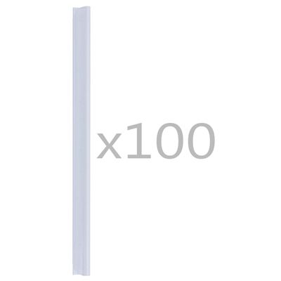 vidaXL 100 pcs clipes para faixas de vedação PVC transparente