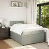 vidaXL Cama boxspring c/ colch&atilde;o 120x200 cm veludo cinzento-claro