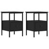 vidaXL Mesas de cabeceira 2pcs 34x36x50 cm derivados de madeira preto