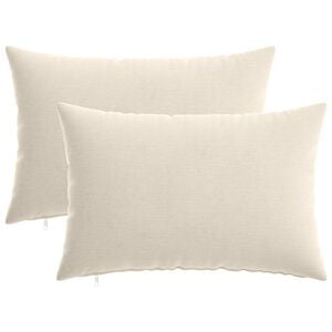 vidaXL Almofada 2 unid. HEERLEN Creme 30 x 50 cm Tecido Chenille