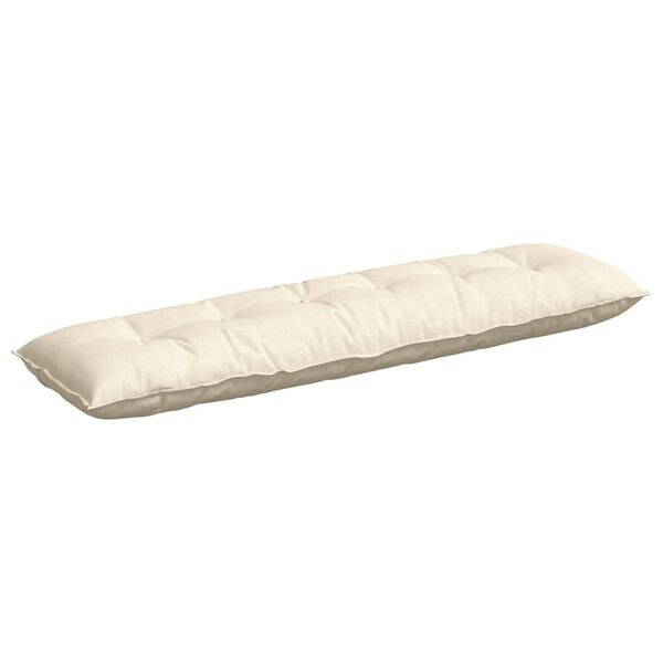 vidaXL Travesseiro para Costas Creme 180 x 50 cm