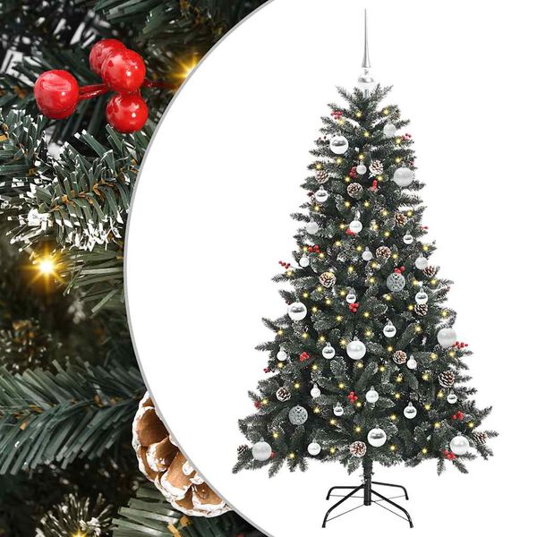 vidaXL &Aacute;rvore de Natal Artificial Verde 150 cm PVC, Pl&aacute;stico e A&ccedil;o