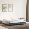 vidaXL Estrutura de cama sem colch&atilde;o 200x220 cm veludo azul-escuro